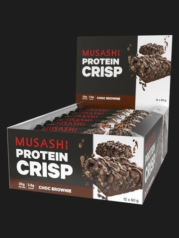 Musashi Protein Crisp Bar 60g (Box of 12 Bars) Dark Choc Mint