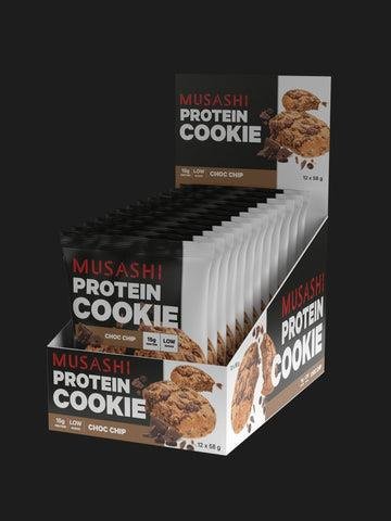 Musashi Protein Cookie 58g (Box of 12 Cookies) Choc Chip