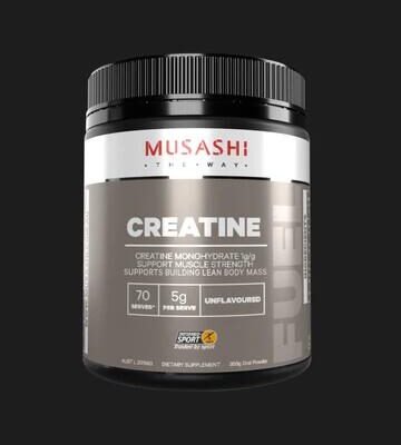 Musashi Creatine Monohydrate Powder Unflavoured or Flavoured Unflavoured (350G)