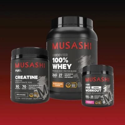 Musashi Power Bundle Pack Vanilla / Tropical Punch / Unflavoured (350G)
