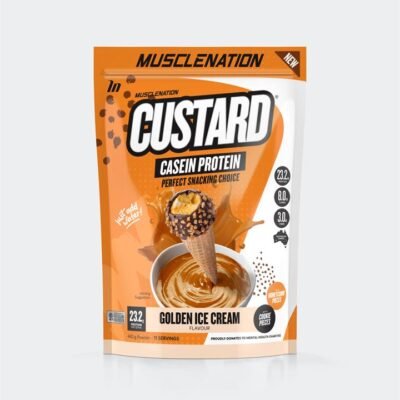 Muscle Nation CUSTARD Casein Protein - Golden Ice Cream - 11 serves