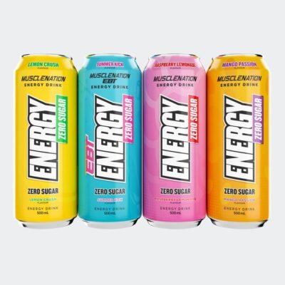 Muscle Nation MN ENERGY DRINK Zero Sugar - Variety Pack 500ml (4 Pack)