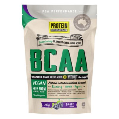 Protein Supplies Australia BCAA Instant Mixing Branched Chain Amino Acids Powder Grape 200 gm Whey Direct Protein Supplies Australia BCAA Instant Mixing Branched Chain Amino Acids Powder Grape 200 gm