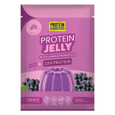 Protein Supplies Australia Protein Jelly + Collagen & Probiotics Grape 30 gm x 12 Pack Whey Direct Protein Supplies Australia Protein Jelly + Collagen & Probiotics Grape 30 gm x 12 Pack