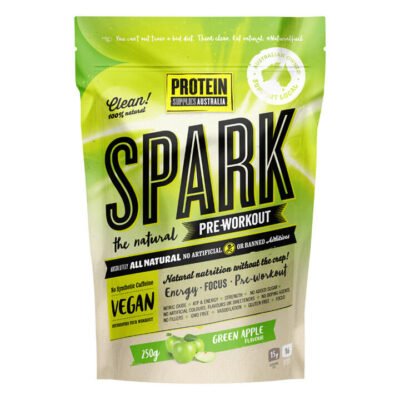 Protein Supplies Australia Spark Pre-Workout Powder Green Apple 250 gm Whey Direct Protein Supplies Australia Spark Pre-Workout Powder Green Apple 250 gm